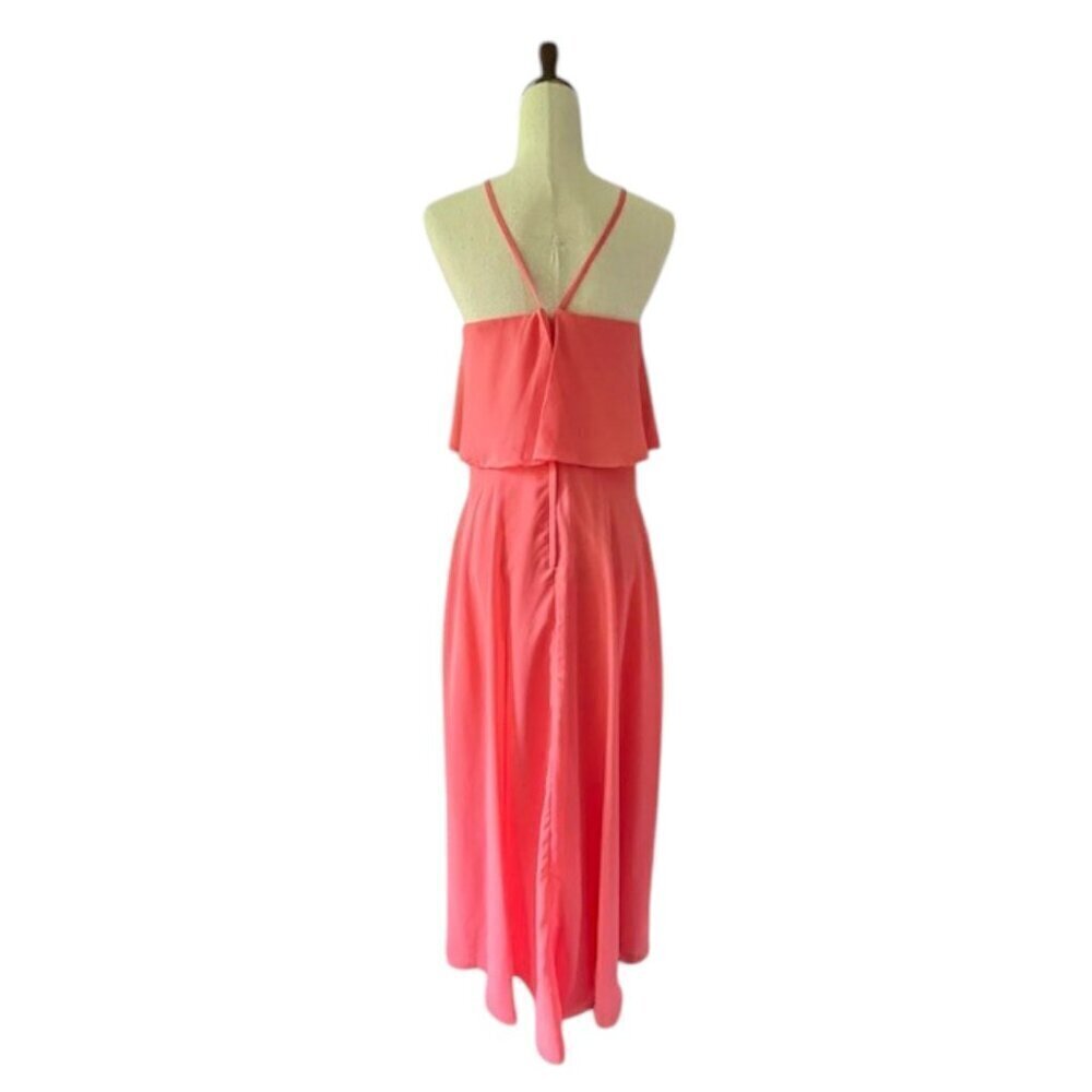 Allure Bridals Bridesmaids Women Halter A Line Dress Formal Salmon Pink 10 NWOT - Picture 7 of 13